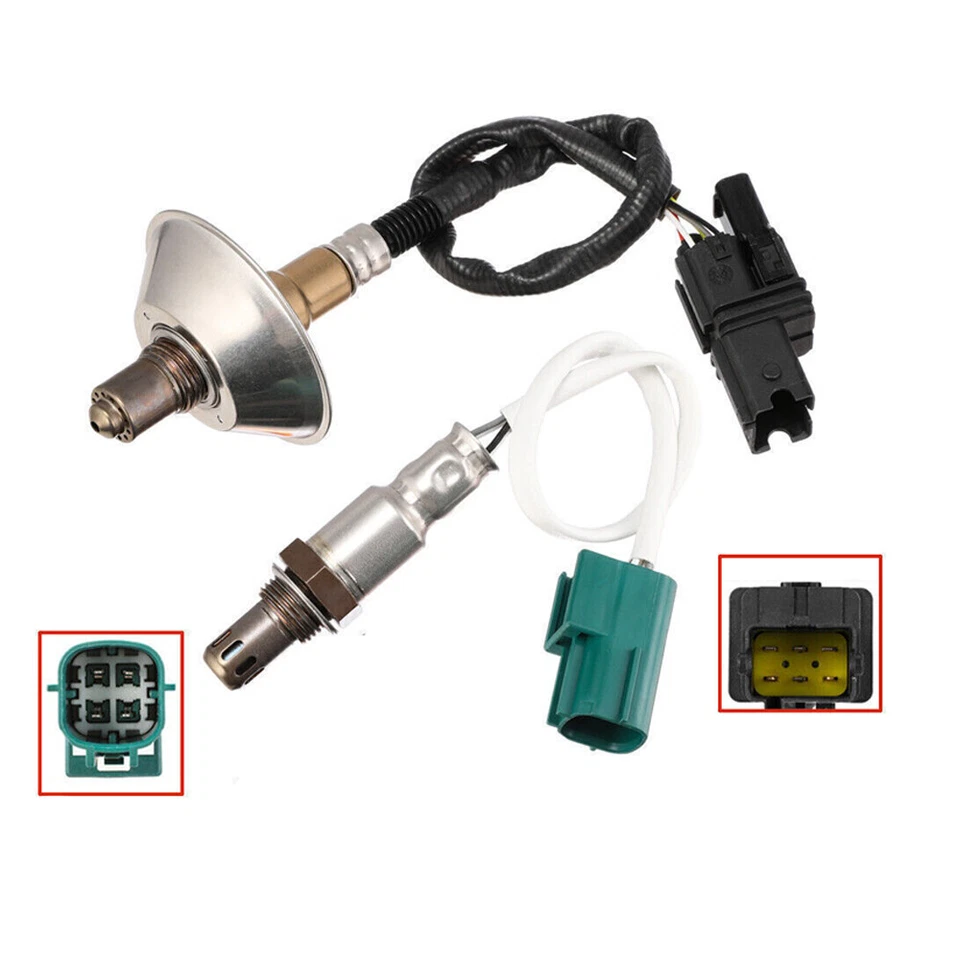 Sensor de oxígeno aguas arriba + aguas abajo 2 piezas para Nissan Frontier 2005-2011 2012 2,5 L Foto 3 de 4