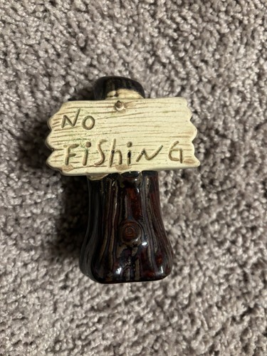 Aquarium Decoration No Fishing Sign Ceramics - 第 1/2 張圖片