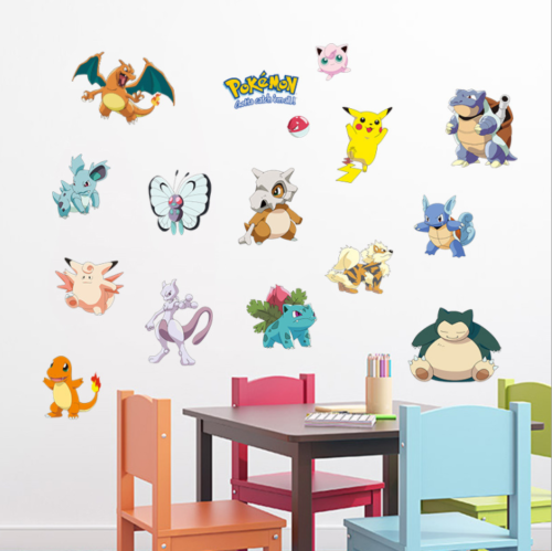 AU Pokemon Pikachu Wall Sticker Removable Door Nursery Boy Decal Party Kids Gift - Picture 2 of 4