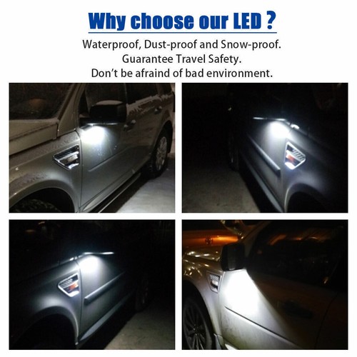 White LED Under Side Mirror Puddle Light For Land Rover Range Rover LR2 LR3 LR4 - Picture 5 of 11