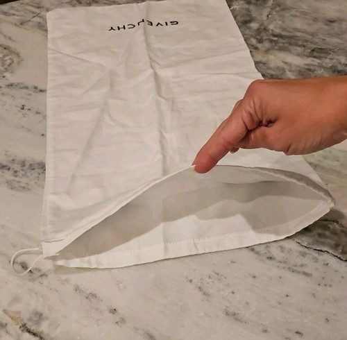 Givenchy grande sacchetto antipolvere con chiusura a coulisse bianco circa 23" x 13" - Foto 4 di 6