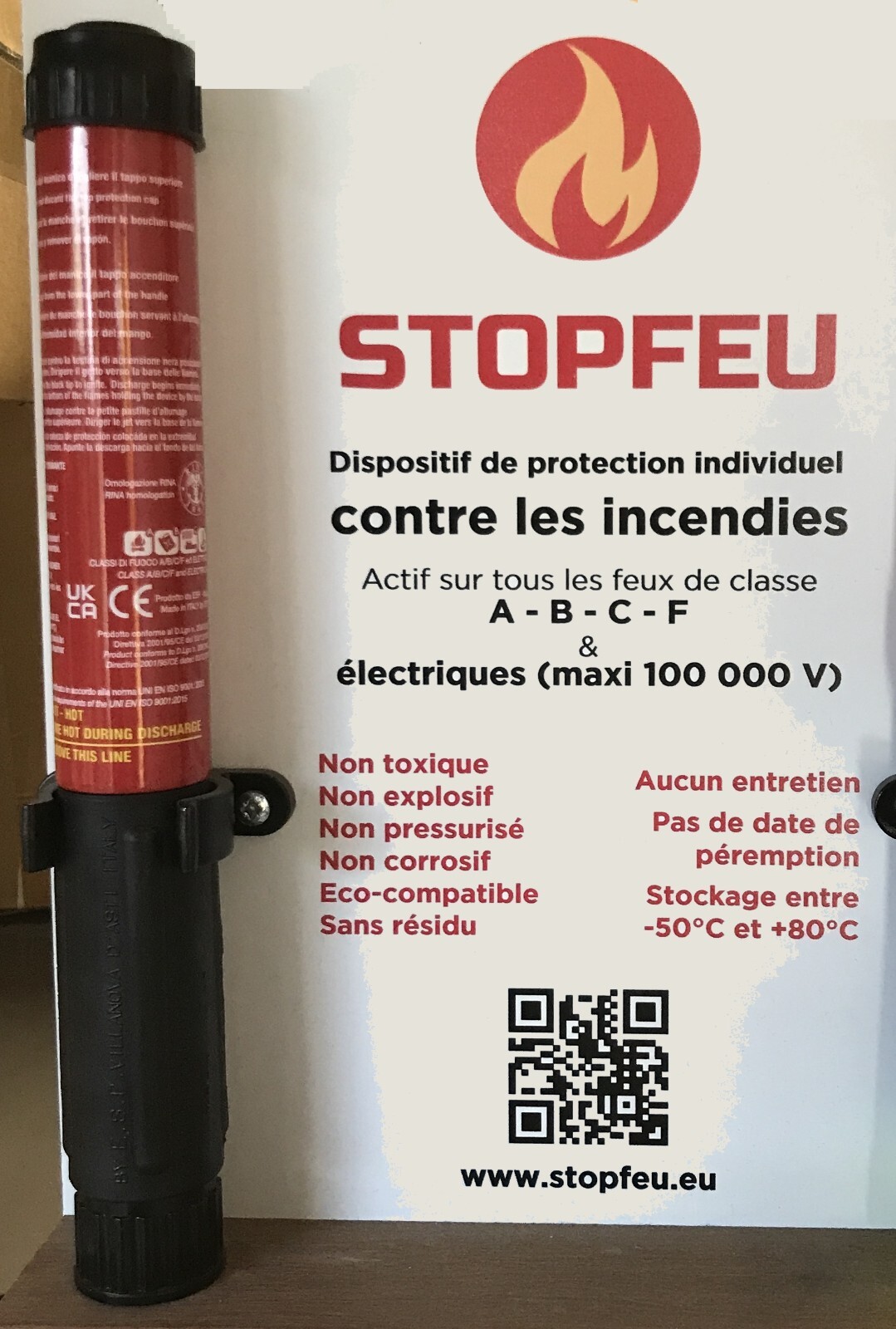 STOPFEU 50 secondes le dispositif de protection incendie pour camping-car et cuisine