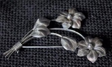 Spilla Bouquet Di Fiori Vintage Firmata HSB Harry S Bick In STERLING 6.33g