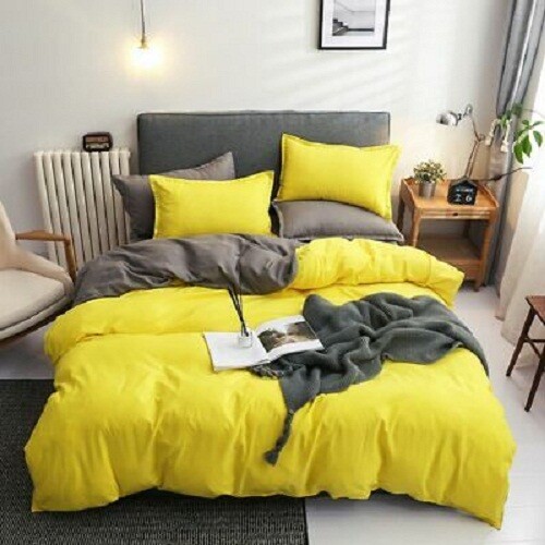 Quilt/Donna Cover Set Ultra Soft Duvet 600TC Egyptian Cotton Solid Color & Size - Picture 9 of 15