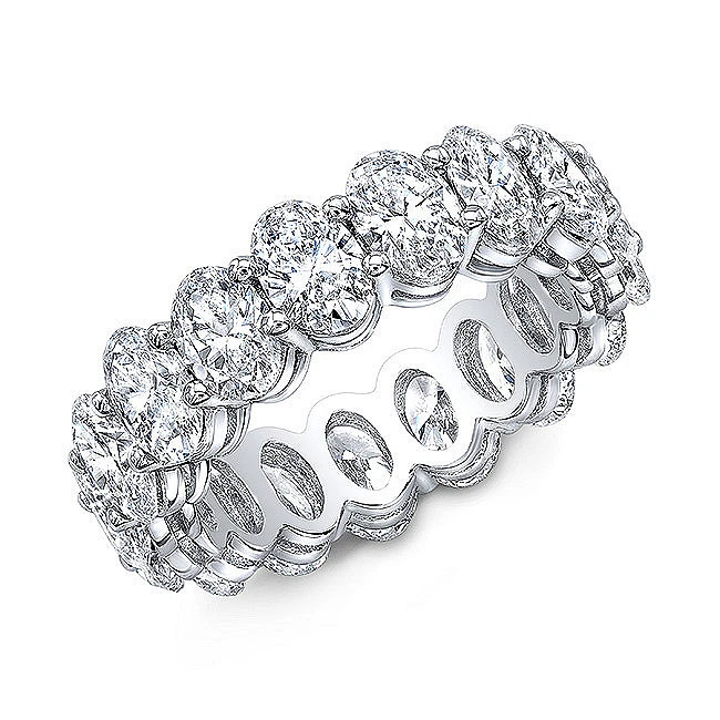 6.00 Ct Oval Brilliant Cut Diamond Eternity Ring Wedding Band F