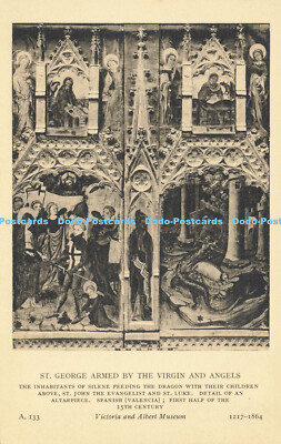R611883 Victoria and Albert Museum St George Bewaffnet von der Jungfrau und Engeln