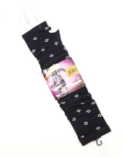 New Black / White Lightweight Fingerless Fashion Gloves Arm Warmer- One Size NWT