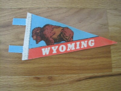Pennant Wyoming Souvenir Buffalo 7''