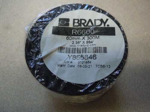 Brady R6600 Black Printer Ribbon Roll - 2.36 in Width - 984 ft Length OEM - Picture 3 of 4
