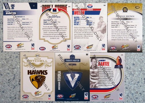 AFL PROMO Cards Through the Years from 1996: PICK-A-PLAYER (from drop-down list) - Picture 35 of 69
