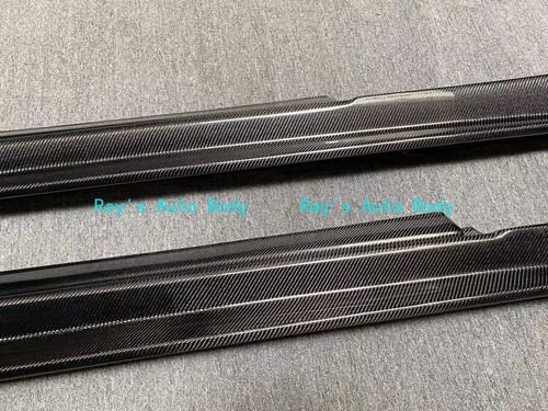 Fits For Nissan GTR GT-R R35 Carbon Fiber Sideskirts Side Extension Zele Style - Picture 8 of 11