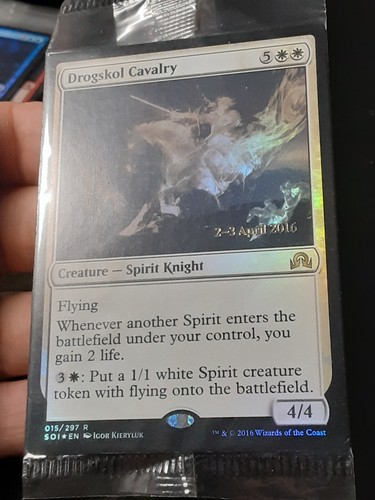 Drogskol Cavalry Prerelease FOIL x1 Unopened , Shadows OI ,MTG,FREE SHIPPING - Picture 3 of 4
