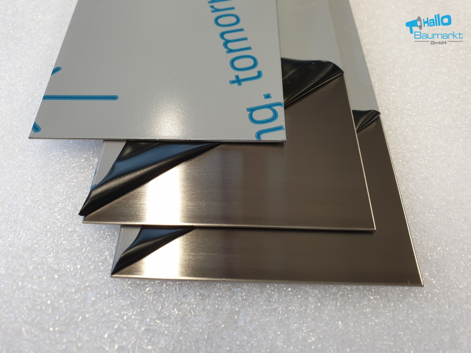 Edelstahlblech 1.4301 Gebürstet – 1 Mm X 100 Mm X 700 Mm, V2A, Einseitig Gebürstet Mit Schutzfolie