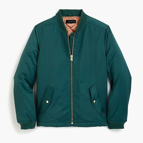 NWT J.Crew Bomber jacket with side zips $198, Vint