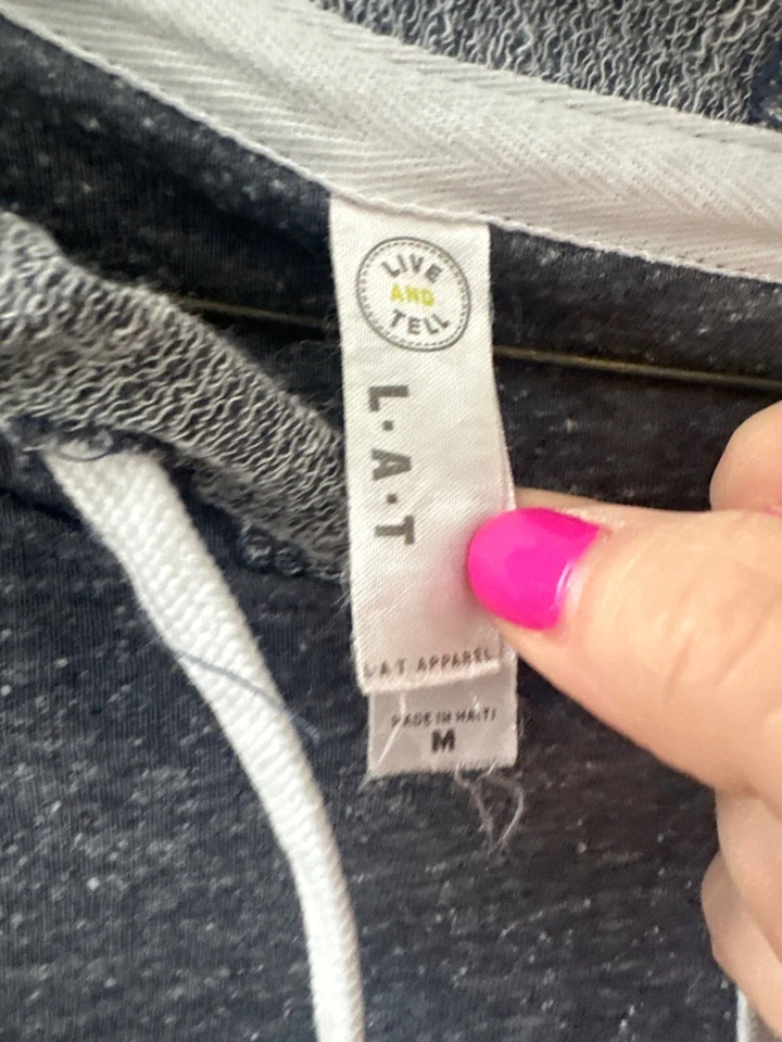 Camp Cheerio графический серый длинным рукавом толстовка с капюшоном на LAT одежда M - Изображение 3 из 3