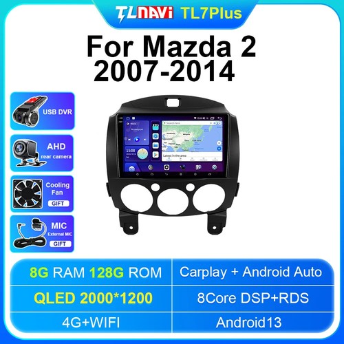 Android Auto Carplay Car Radio For MAZDA 2 Demio 2007-2014 GPS Player - Picture 48 of 48