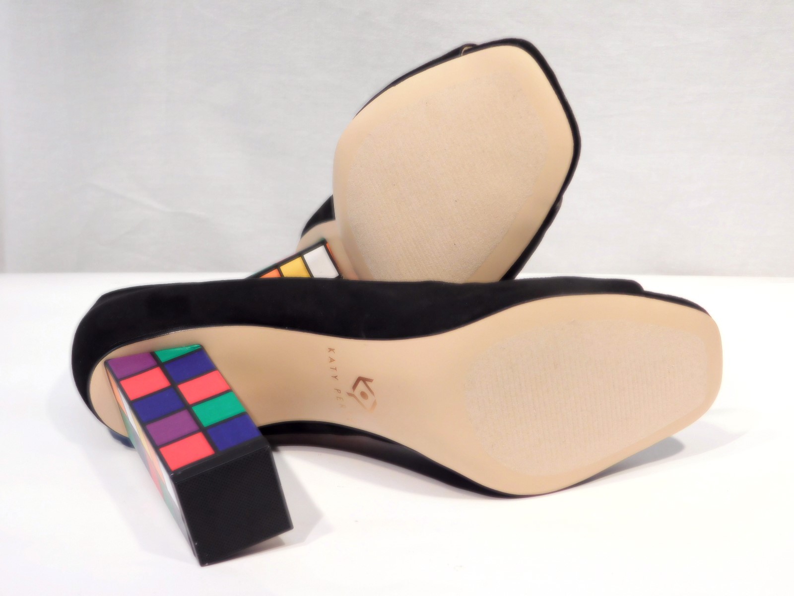Katy Perry bombas 8M Negro Caitlin Rubix Cubo Tacón Tacones Zapatos De Tacón Cubo Puntera Abierta de7e54 Katy Perry bombas 8M Negro Caitlin Rubix Cubo Tacón Tacones Zapatos De Tacón Cubo Puntera Abierta de7e54