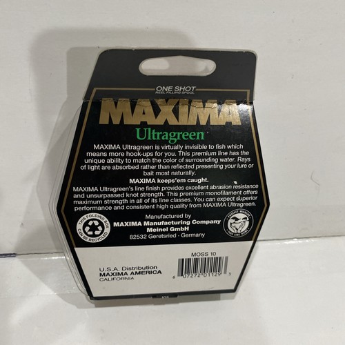 Maxima Ultragreen Copolymer Monofilament One Shot Spool 10 Lbs. 220 Yds. .012 In - Picture 3 of 3