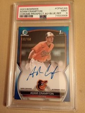 2023 Bowman Chrome Adam Crampton #132/150 AUTOGRAPH BLUE #CPA-CAN Graded PSA 9
