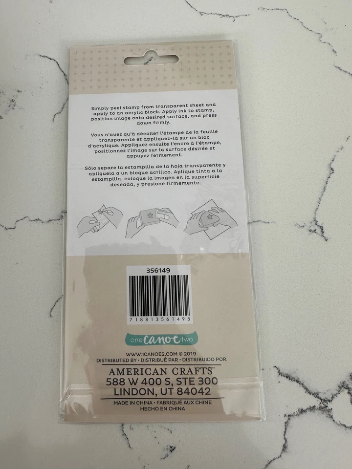 Álbum de recortes American Craft Twilight One Canoe dos 19 estampillas acrílicas hojas amor Foto 2 de 4