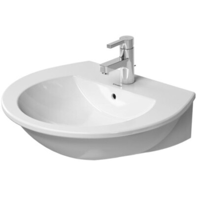 Duravit 26216000301 Darling New 23 5/8'' Wall Mount Bathroom Sink Overflow & Tap