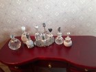 WHITE CRYSTAL SILVER PERFUME Bottles DRESSER  Vanity Bed Bath Trays Dollhouse  — photo 6