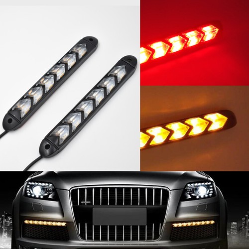 YM E-Bright Sequential Turn Signal Blinkers Indicator Led Strip DRL Daytime Running Tail Brake Light Cars Suv Motorcycle Flexible Exterior Dual Color - Foto 2