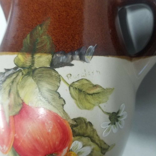 Jarra de cerámica RRP Co Roseville Ohio con manzanas y hojas. - Imagen 6 de 6