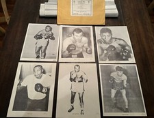 1960's Sports Pix Lot of 6 Boxing Greats with Envelope including Rocky Graziano