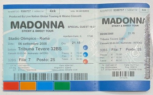 Madonna Original Concert Tickets Select From Dropdown List - Imagen 9 de 55