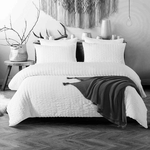 Seersucker Duvet Cover Set 100% Egyptian Cotton Single Double King Super King - Picture 4 of 8
