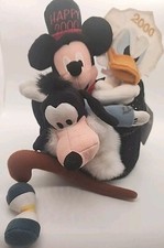 Store 2000 Bean Bag Set Plush Characters in Top Hat Mickey Goofy Donald
