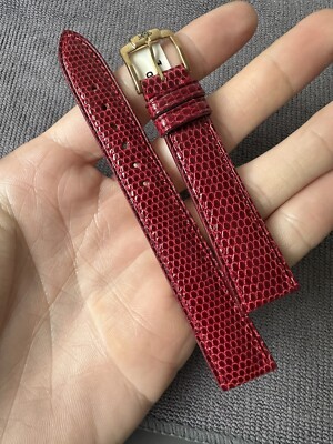 Vintage Watch Strap 16 mm Nos Lizard Leather Hand Mande Top Quality