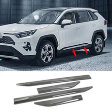 Chrome Door Body Side Molding Trims Cover For Toyota RAV4 2019-2023 2024 2025