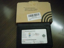 NEW Bessily Mens Slim Wallet Card Holder Black RFID Protection
