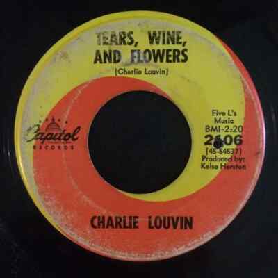 Charlie Louvin Will You Visit Me On Sundays? Vinyl Single 7inch Capitol Recor