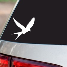 Bird Silhouette Sticker Flying Bird all chrome and regular vinyl colors