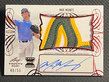 2021 Leaf Trinity PLAYER WORN PATCH ROOKIE AUTO Max Muncy 48/50