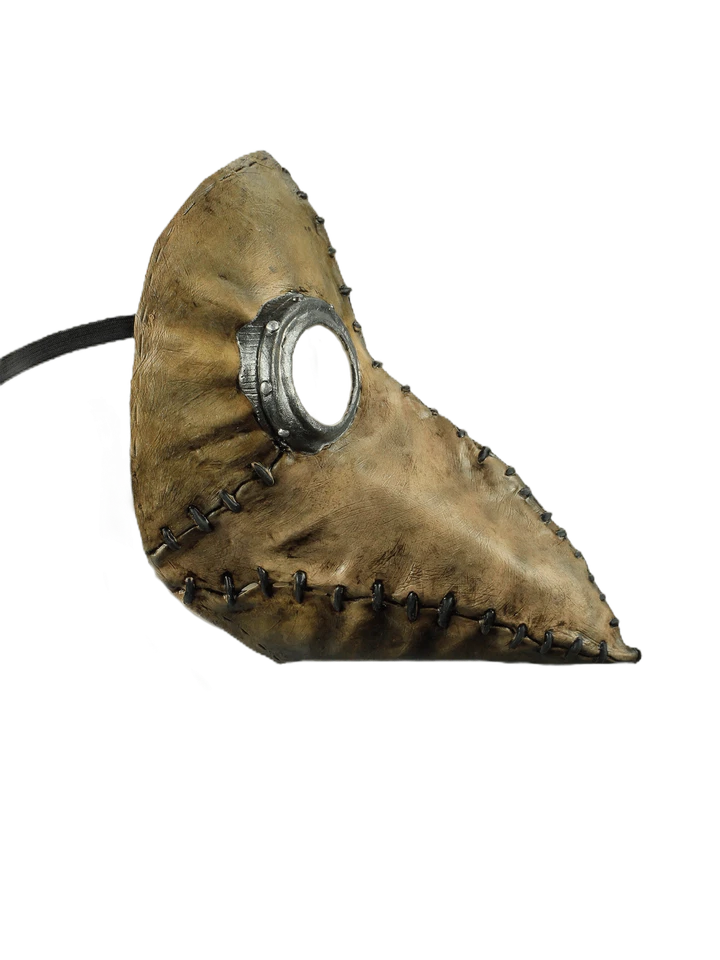 Máscara Doctor Muerte Medieval Plague Doctor Máscara Marrón Látex Foto 4 de 4