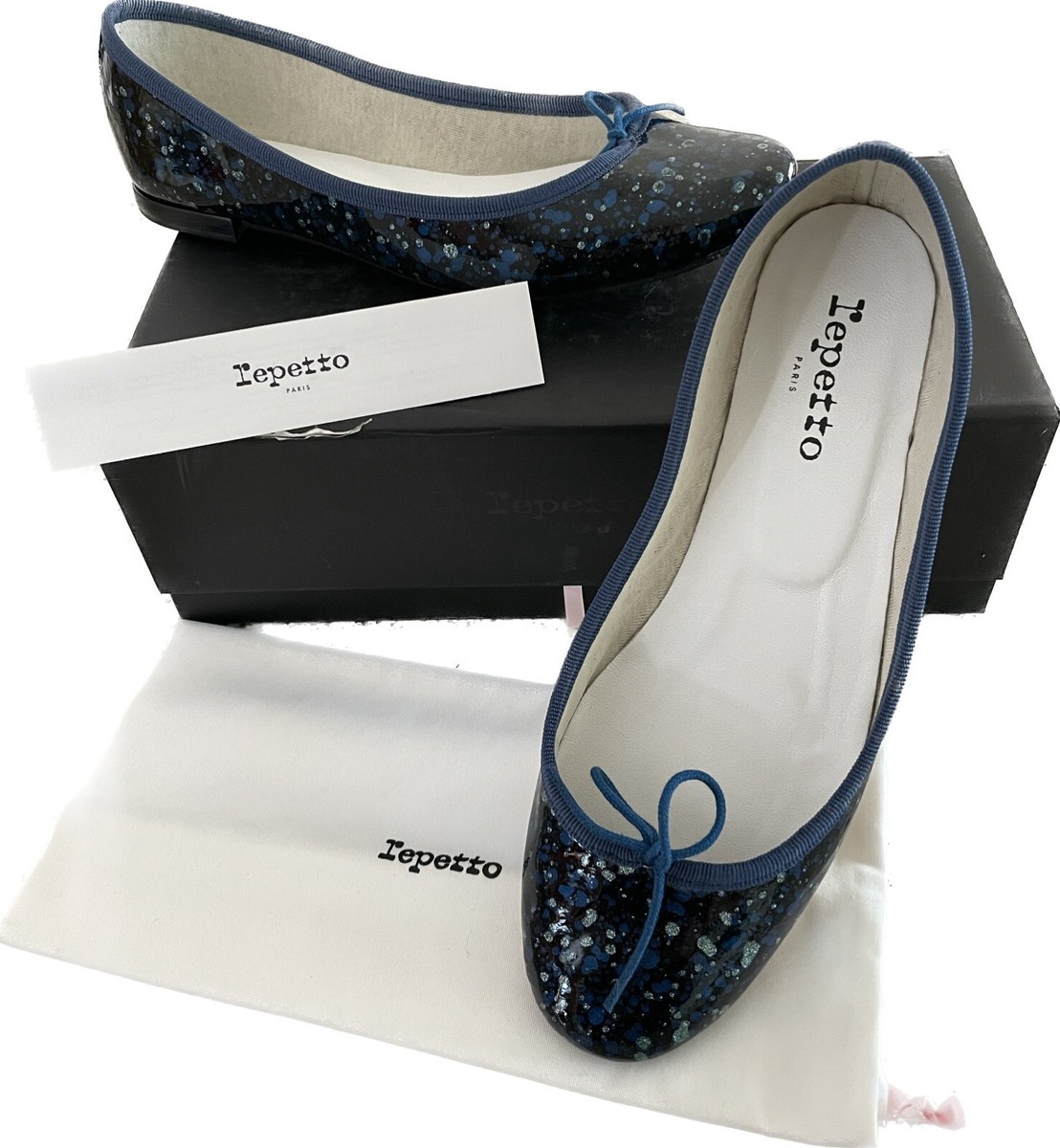 にょー専用 NEW REPETTO Women's Ballerina Printed patent-leather ballet Flats