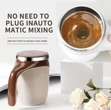 Coffee Mug Auto Self Stirring Magnetic Stainless Steel Smart Electrical Cup