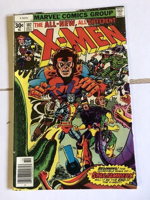 The X-Men #107 (Oct 1977, Marvel) 1st Full Starjammers, Astra, & Gladiator