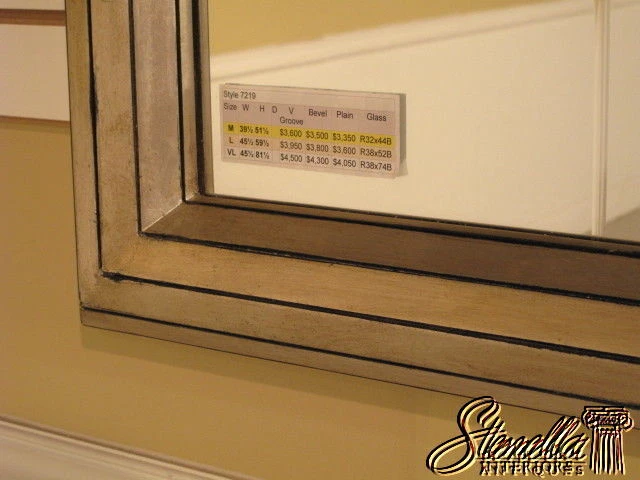 1517: Espejo contemporáneo decorado en plata Friedman Brothers #7219 - Nuevo Foto 3 de 4