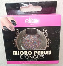 micro perles d'ongles multicolores nail art manucure marque élite