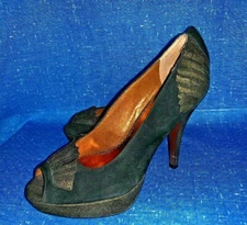 POETIC LICENCE Egyptian Princess Bronze Fan Leather High Heels Sz 7.5 ❤️sj17j10