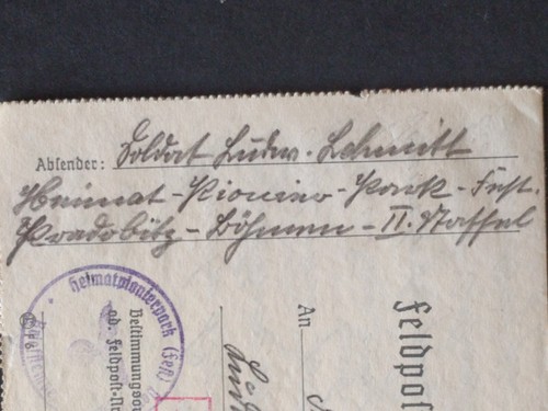 Rare Cover wth content German 1941 Fieldpost from Pioneer area Pardubice Bohemia - Picture 3 of 5