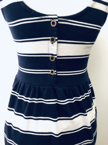 J. CREW ärmelloses Trägerkleid Damen Gr. XS blau-weiß gestreift knielang - Bild 6 von 11