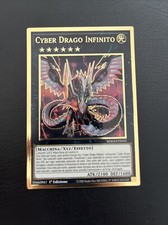 YU GI OH CARTA CYBER DRAGO INFINITO RARA ORO PREMIUM MAGO-IT033 1ED MINT GOLD