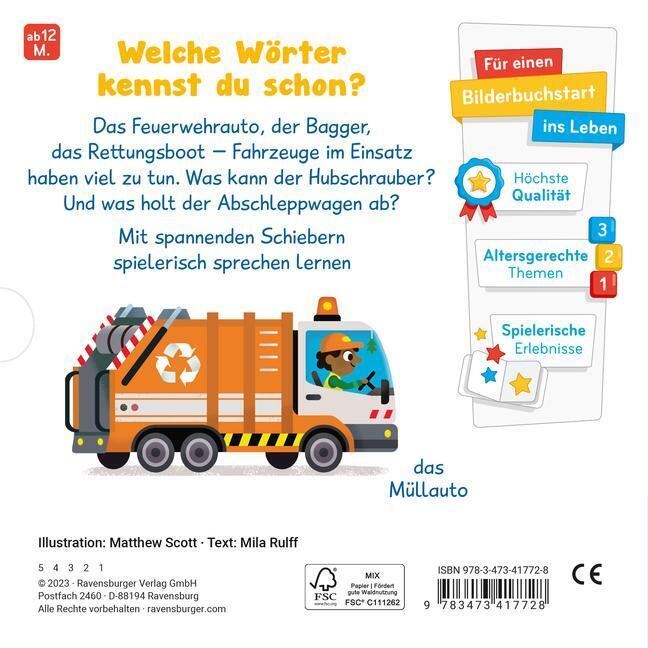 Thumbnail - Meine Ersten Wörter: Fahrzeuge Einsatz - Sprechen Lernen Mit Großen...