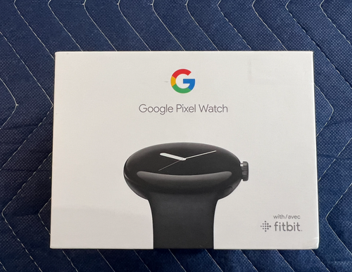 Google Pixel Watch 1st Gen Matte Black Stainless Steel Case w/ Obsidian Band NEW - Zdjęcie 1 z 3